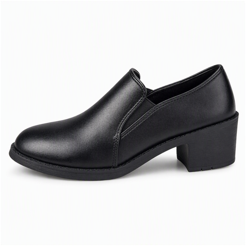 🔥Gratis verzending✈️Britse stijl retro instappers met halfblokhak voor dames, grote maten, chunky hak, lage schoenen