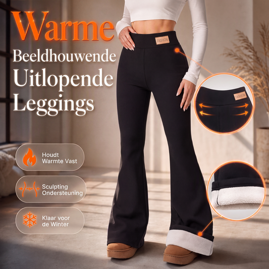 Flare legging met pluche voering voor dames
