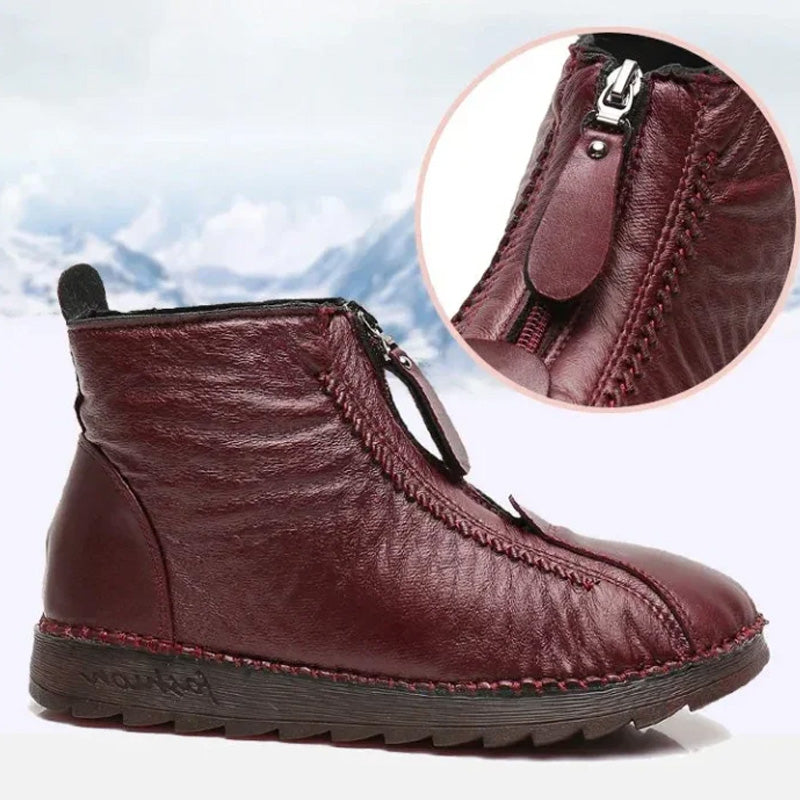 🔥 Warme Dames Winter Enkellaarsjes Met Rits - Comfort & Stijl Voor Koude Dagen! ❄️