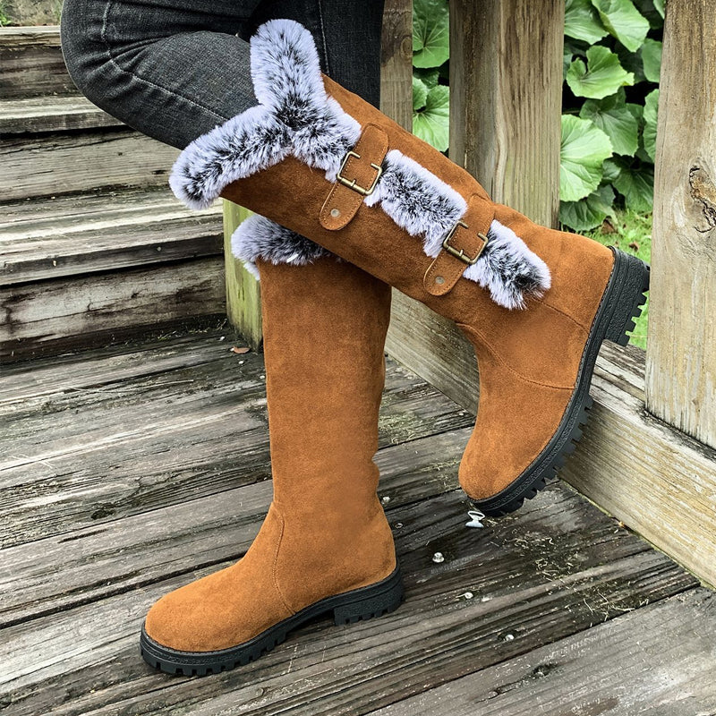 🔥Gratis verzending✈️Dames enkellaarzen met dikke pluche voering voor in de sneeuw