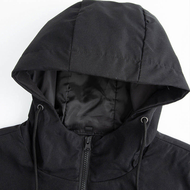 🔥Gratis verzending✈️Heren windjack met capuchon en trenchcoatstijl, halflang