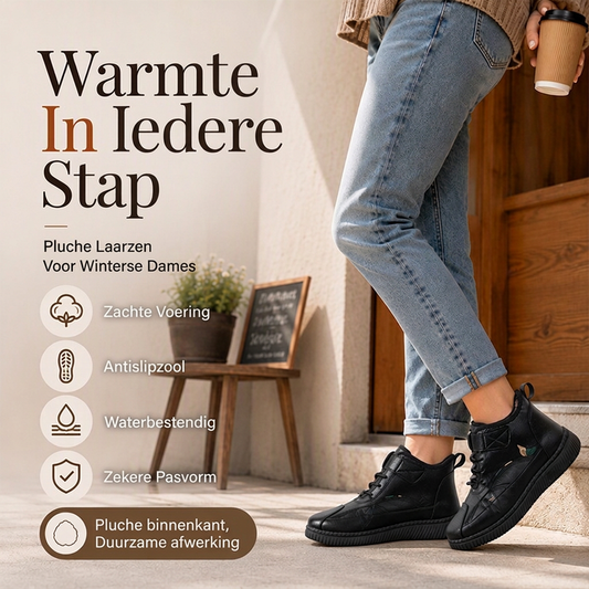 😍Warme gevoerde antisliplaarzen voor dames