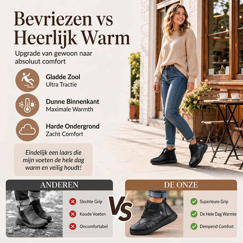 😍Warme gevoerde antisliplaarzen voor dames