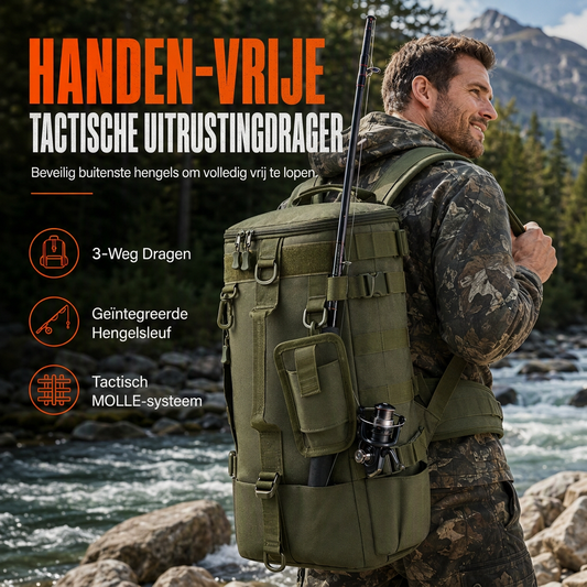 🧳Heren outdoor visrugzak grote capaciteit multifunctionele reistas met hengelhouder kunstaas tas