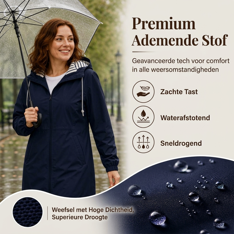 🌧️ Outdoor Favoriet ✨ Dames Waterdichte Jas met Capuchon – Bescherming tegen Regen & Comfortabele Pasvorm 🧥