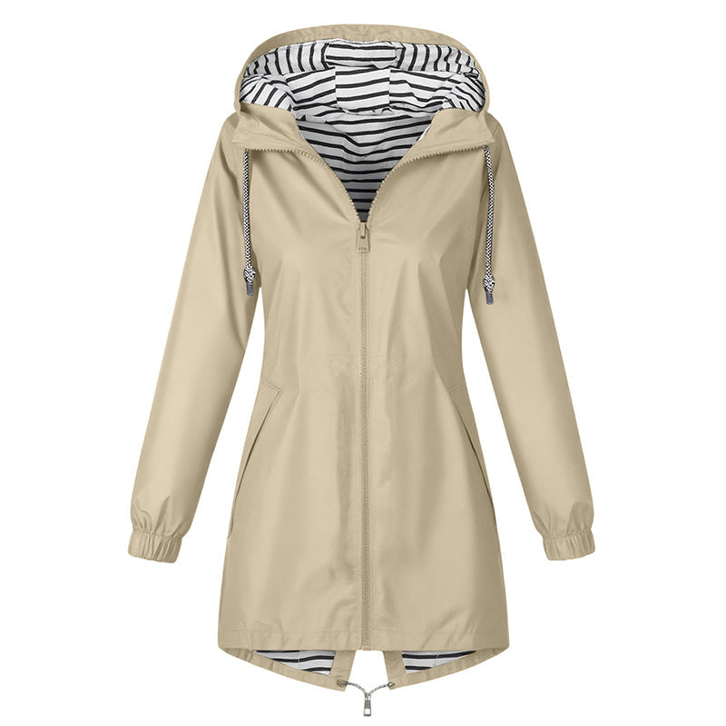 🌧️ Outdoor Favoriet ✨ Dames Waterdichte Jas met Capuchon – Bescherming tegen Regen & Comfortabele Pasvorm 🧥