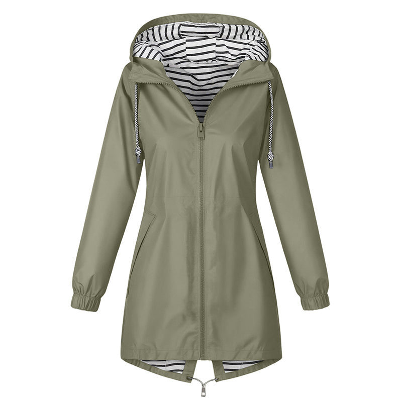 🌧️ Outdoor Favoriet ✨ Dames Waterdichte Jas met Capuchon – Bescherming tegen Regen & Comfortabele Pasvorm 🧥