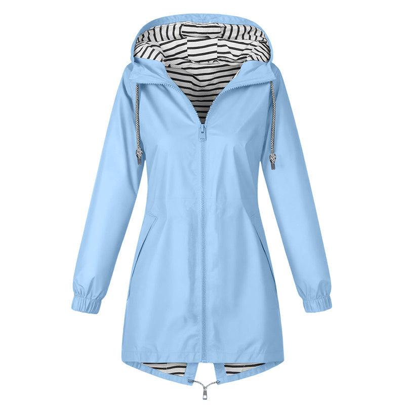 🌧️ Outdoor Favoriet ✨ Dames Waterdichte Jas met Capuchon – Bescherming tegen Regen & Comfortabele Pasvorm 🧥