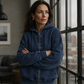 🔥Gratis verzending✈️ Dames Denim Jack met Capuchon & Rits – Relaxte Pasvorm voor Elke Dag 💙