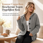 😍Dames effen kleur gebreid vest met capuchon en trekkoord