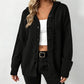 😍Dames effen kleur gebreid vest met capuchon en trekkoord