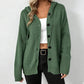 😍Dames effen kleur gebreid vest met capuchon en trekkoord