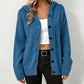 😍Dames effen kleur gebreid vest met capuchon en trekkoord