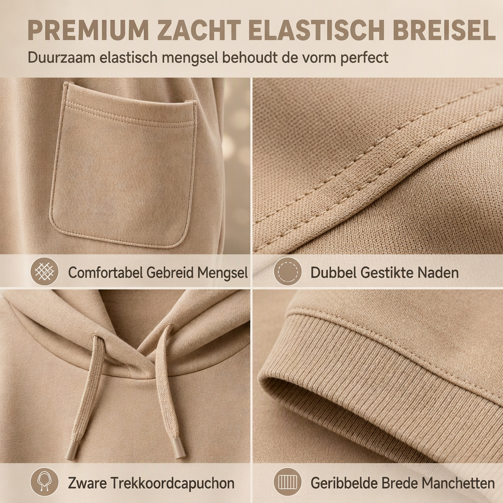 😍Casual effen capuchontrui voor dames