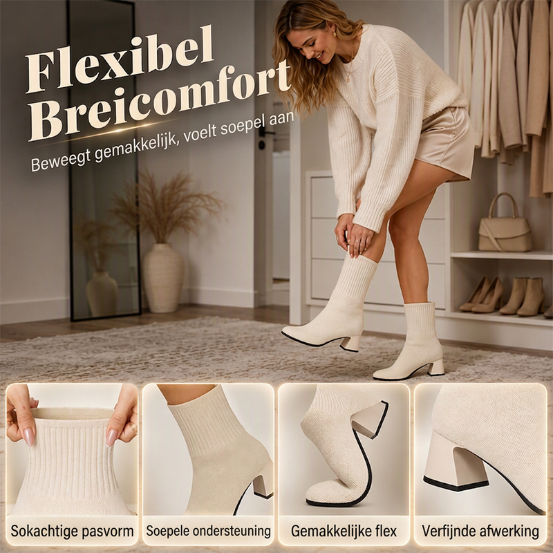 🔥Gratis verzending✈️Elastische gebreide sokkenlaarzen voor dames