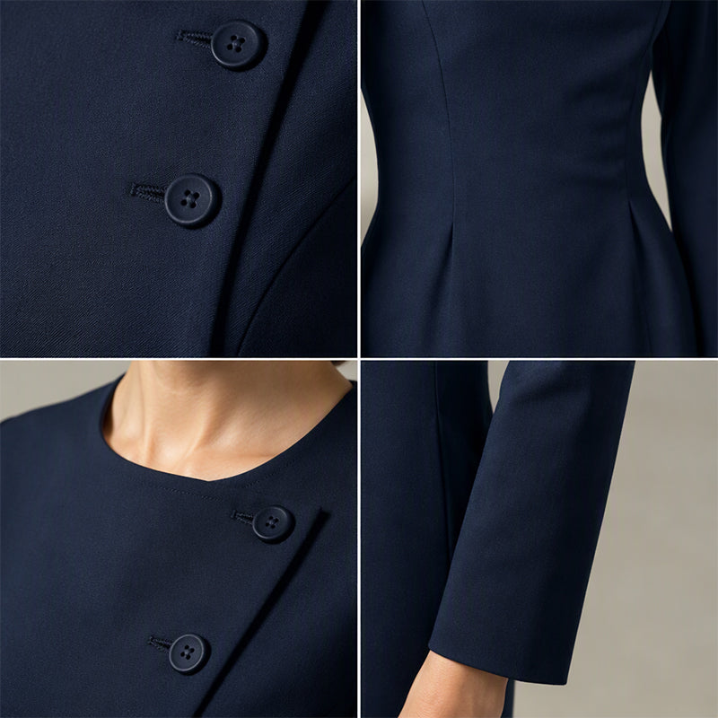 😍Elegante asymmetrische eenrijig geknoopte jurk voor dames