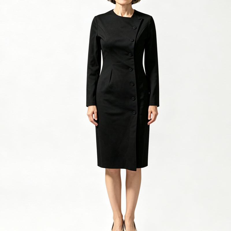 😍Elegante asymmetrische eenrijig geknoopte jurk voor dames