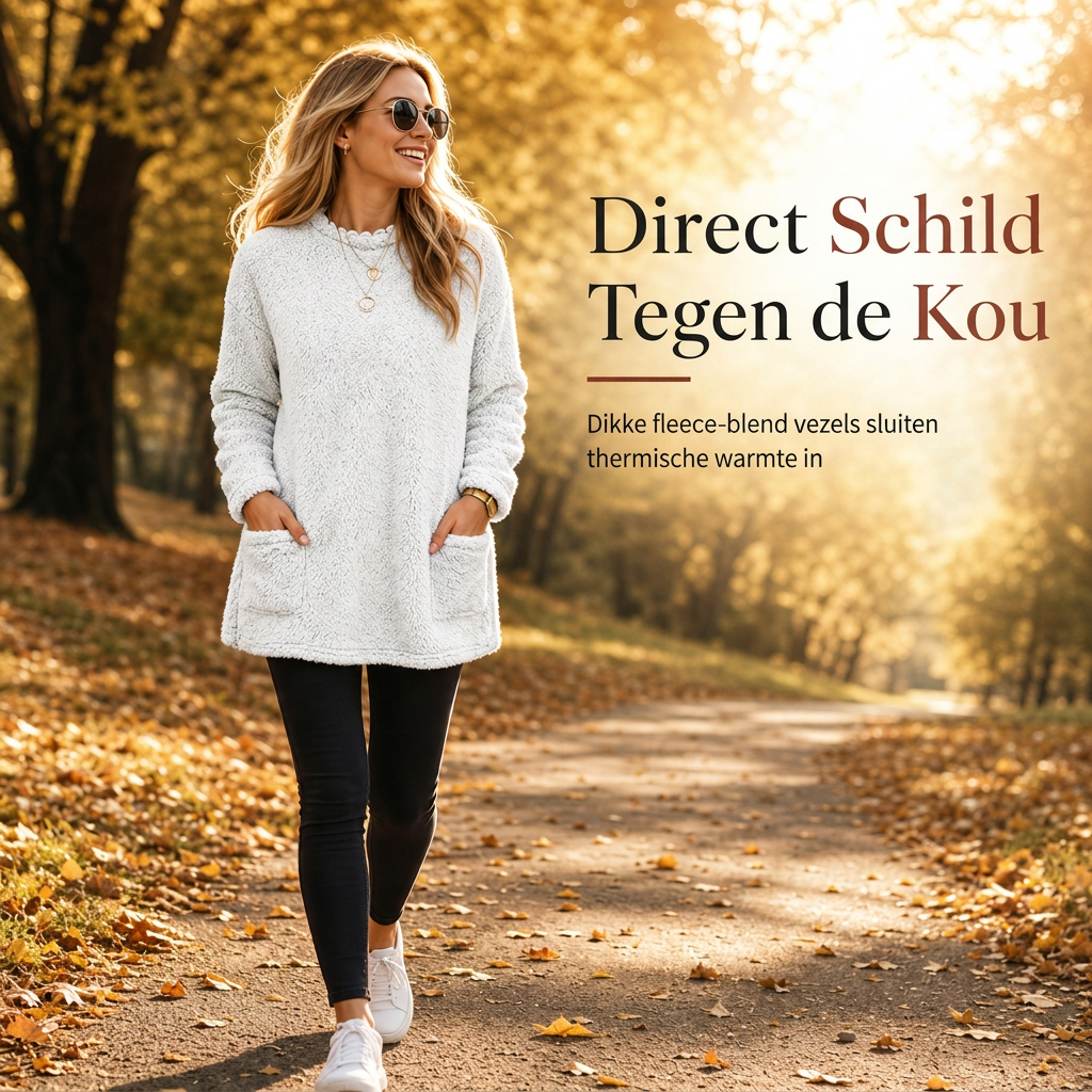 🤎 Warme Dames Top met Lange Mouwen en Ronde Hals – Comfortabel Basic Shirt met Zachte Pasvorm & Tijdloze Stijl ✨