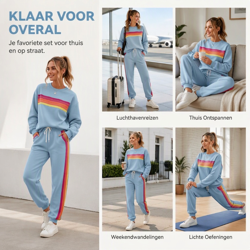 🔥Gratis verzending✈️2-delige casual set: sweatshirt en joggingbroek voor dames
