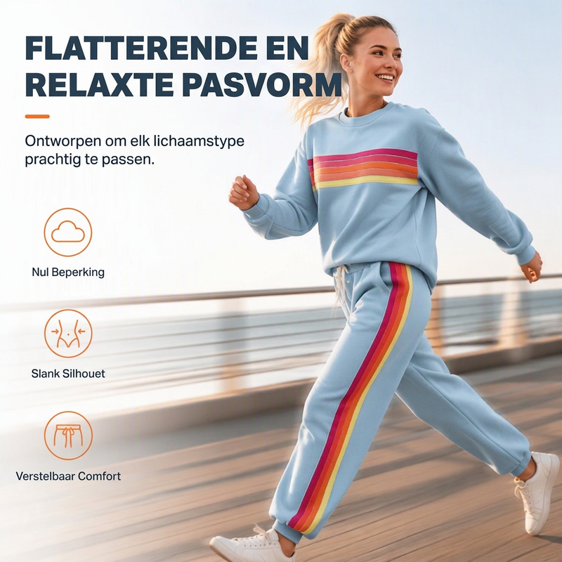 🔥Gratis verzending✈️2-delige casual set: sweatshirt en joggingbroek voor dames