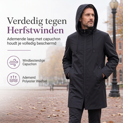 🔥Gratis verzending✈️Heren windjack met capuchon, slim fit