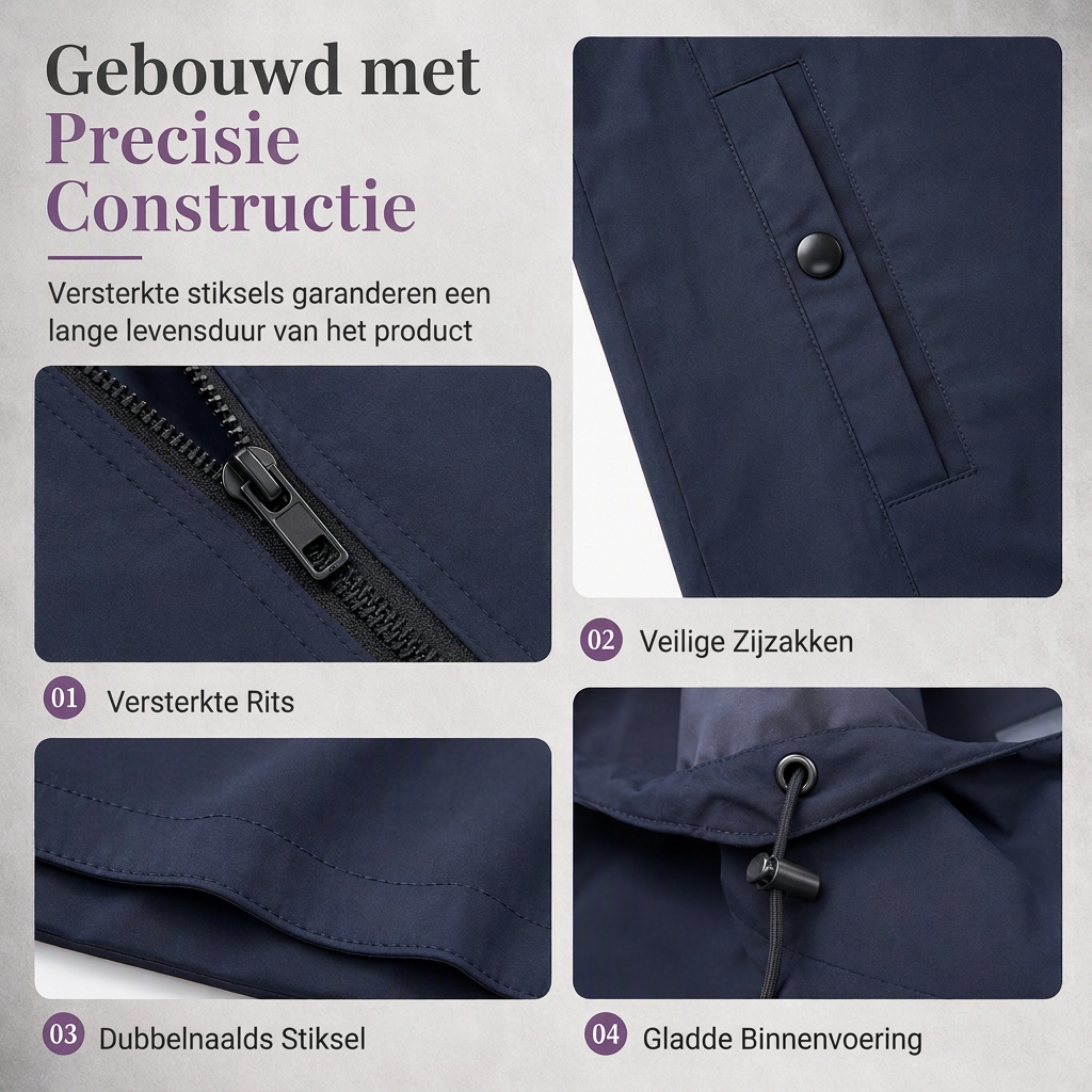 🔥Gratis verzending✈️Heren windjack met capuchon, slim fit