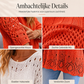 🧶 Dames Gebreide Trui met Gehaakte Opengewerkte Patronen – Elegante Casual Sweater met Zachte Pasvorm & Unieke Details ✨