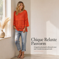 🧶 Dames Gebreide Trui met Gehaakte Opengewerkte Patronen – Elegante Casual Sweater met Zachte Pasvorm & Unieke Details ✨