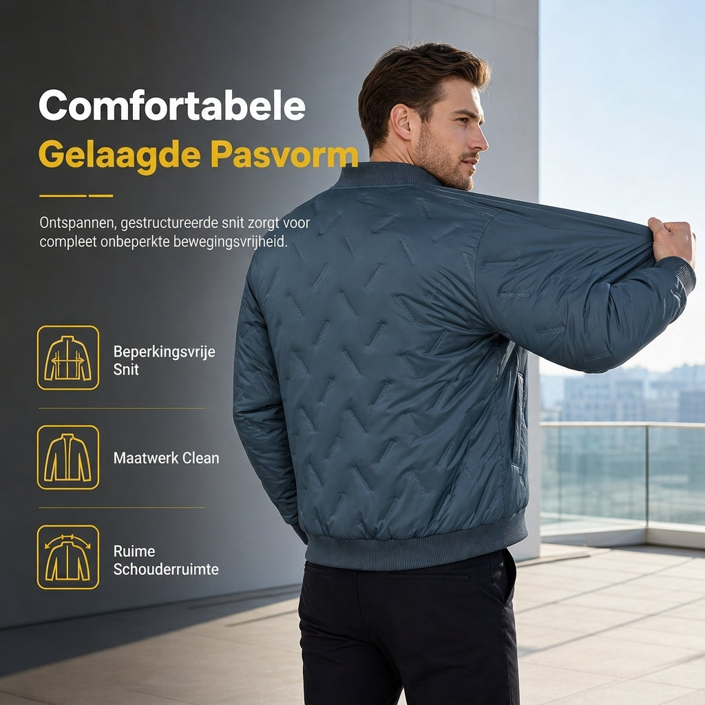 🧥 Heren Winterjas met Fleecevoering & Gewatteerde Vulling – Warme Jas met Comfortabele Pasvorm en Bescherming tegen Koude Dagen ✨