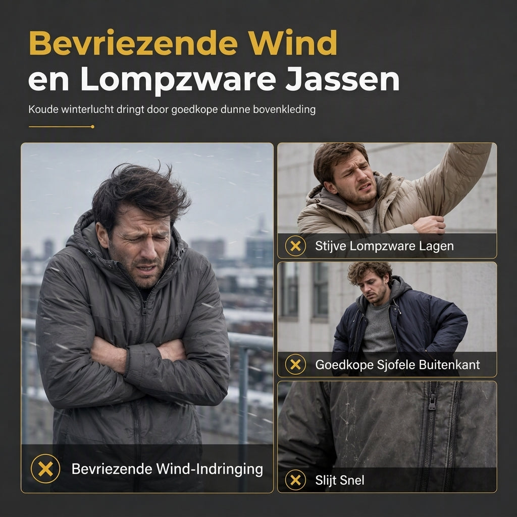 🧥 Heren Winterjas met Fleecevoering & Gewatteerde Vulling – Warme Jas met Comfortabele Pasvorm en Bescherming tegen Koude Dagen ✨