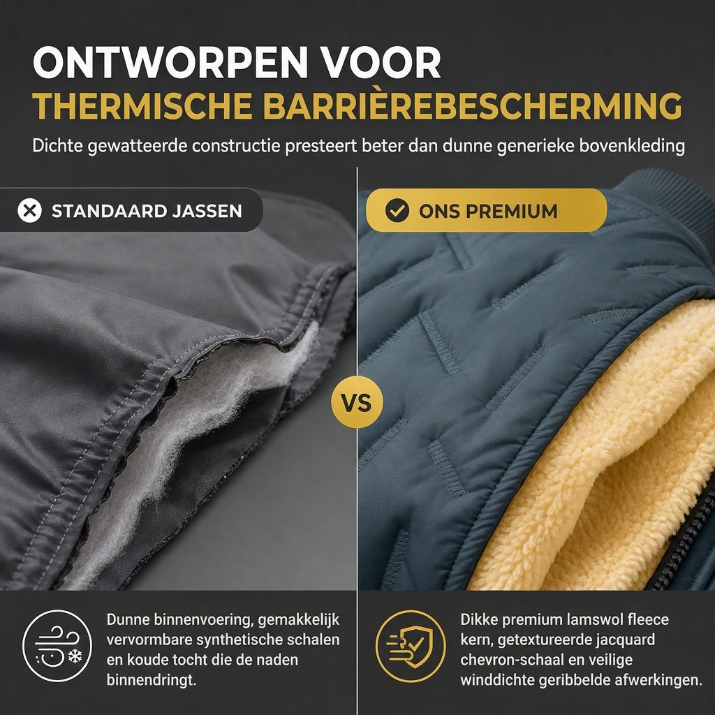 🧥 Heren Winterjas met Fleecevoering & Gewatteerde Vulling – Warme Jas met Comfortabele Pasvorm en Bescherming tegen Koude Dagen ✨