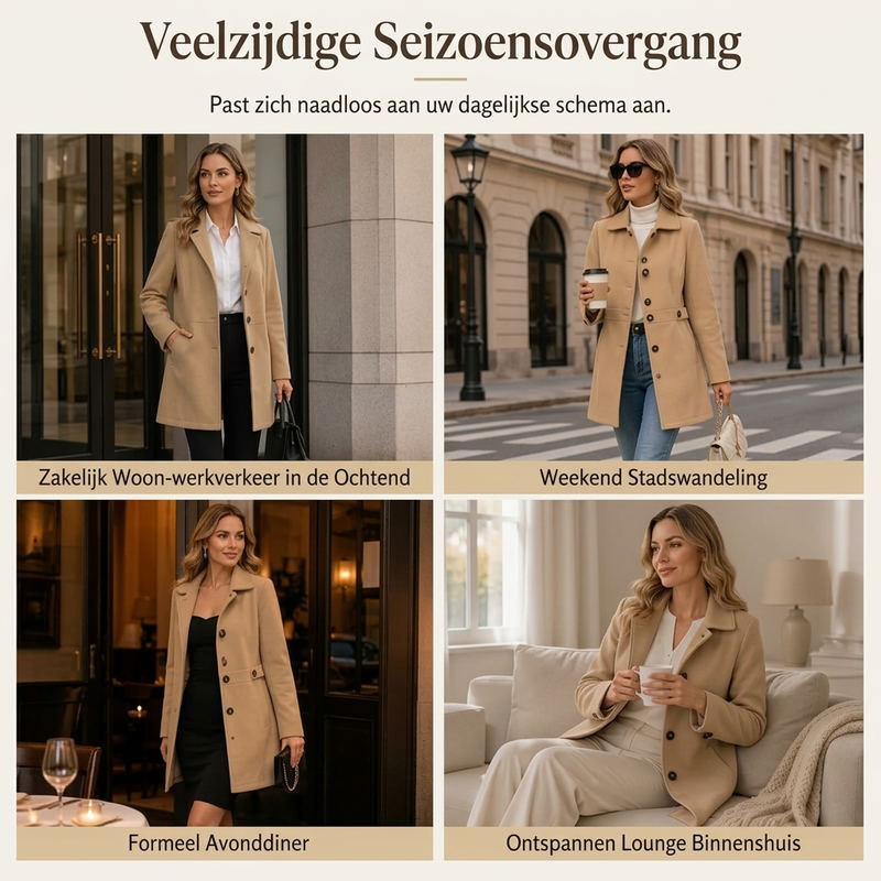 🔥Gratis verzending✈️🧥 Elegante Getailleerde Damesjas met Enkele Knopenrij – Klassieke Jas met Slanke Pasvorm & Tijdloze Stijl ✨