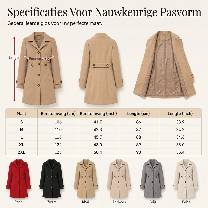 🔥Gratis verzending✈️🧥 Elegante Getailleerde Damesjas met Enkele Knopenrij – Klassieke Jas met Slanke Pasvorm & Tijdloze Stijl ✨