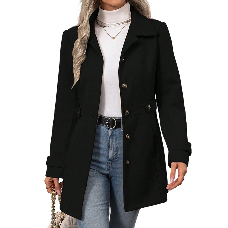 🔥Gratis verzending✈️🧥 Elegante Getailleerde Damesjas met Enkele Knopenrij – Klassieke Jas met Slanke Pasvorm & Tijdloze Stijl ✨