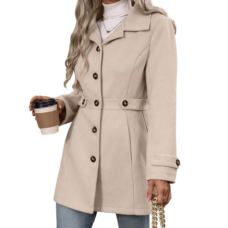 🔥Gratis verzending✈️🧥 Elegante Getailleerde Damesjas met Enkele Knopenrij – Klassieke Jas met Slanke Pasvorm & Tijdloze Stijl ✨