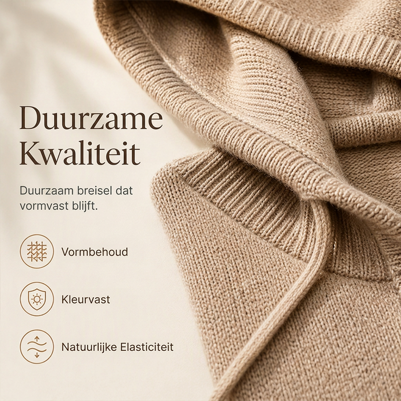 🧶 Dames Gebreide Pullover met Capuchon en Trekkoord – Casual Hoodie Trui met Zachte Pasvorm & Warme Comfortstijl ✨