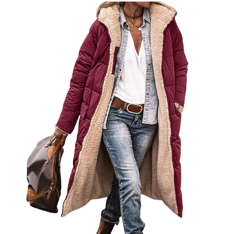 🔥Gratis verzending✈️ Omkeerbare Gewatteerde Slim Fit Jas met Capuchon – 2-in-1 Winterjas met Warme Pasvorm & Moderne Stijl ✨