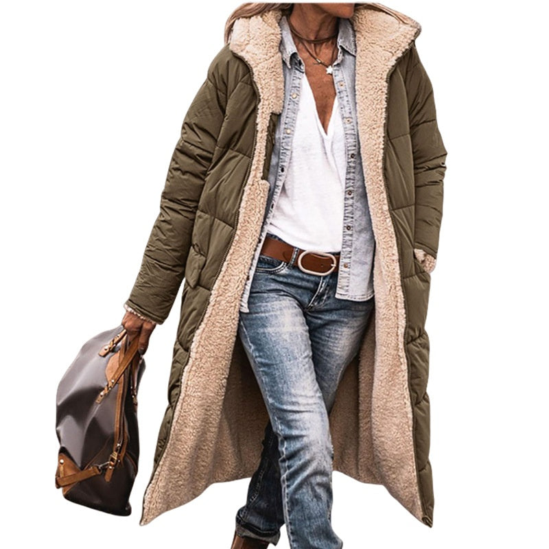 🔥Gratis verzending✈️ Omkeerbare Gewatteerde Slim Fit Jas met Capuchon – 2-in-1 Winterjas met Warme Pasvorm & Moderne Stijl ✨