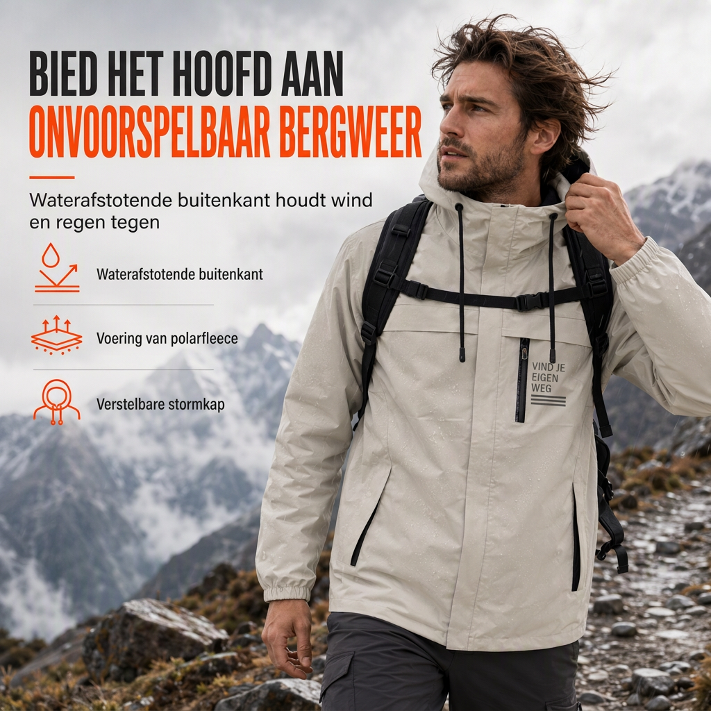🔥Gratis verzending✈️🌬️ Heren Outdoor Windjack met Afneembare Capuchon – Functionele Jas met Windbescherming, Comfortabele Pasvorm & Moderne Buitenstijl ✨