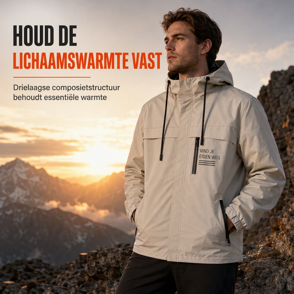 🔥Gratis verzending✈️🌬️ Heren Outdoor Windjack met Afneembare Capuchon – Functionele Jas met Windbescherming, Comfortabele Pasvorm & Moderne Buitenstijl ✨