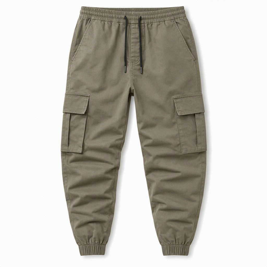🔥 50% KORTING – Casual Cargobroek voor Heren met Meerdere Zakken & Trekkoord, Comfortabele Utility Broek met Moderne Pasvorm ✨