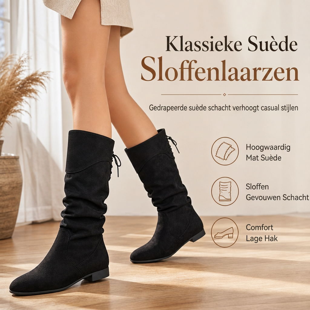 🔥Gratis verzending✈️Lace-up slouchy-laarzen voor dames, kuitlengte