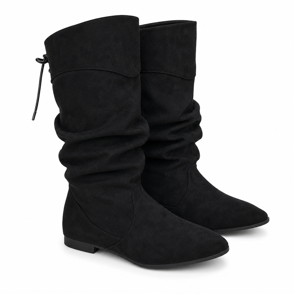 🔥Gratis verzending✈️Lace-up slouchy-laarzen voor dames, kuitlengte
