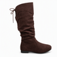 🔥Gratis verzending✈️Lace-up slouchy-laarzen voor dames, kuitlengte