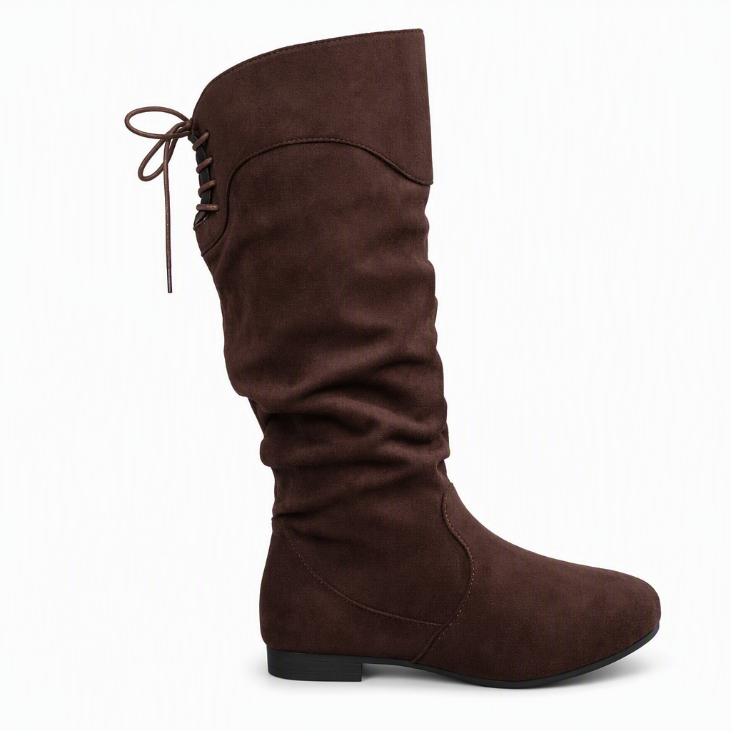 🔥Gratis verzending✈️Lace-up slouchy-laarzen voor dames, kuitlengte