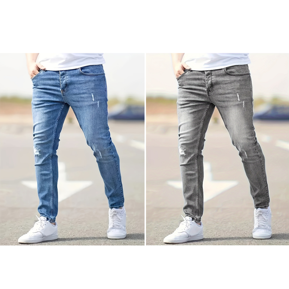 👖Gescheurde stretch-skinny-jeans voor heren