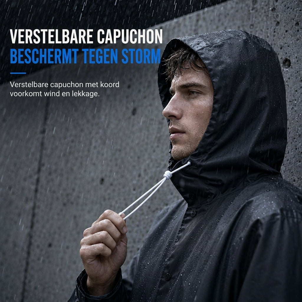 🌧️Lange EVA-regenjasponcho met capuchon