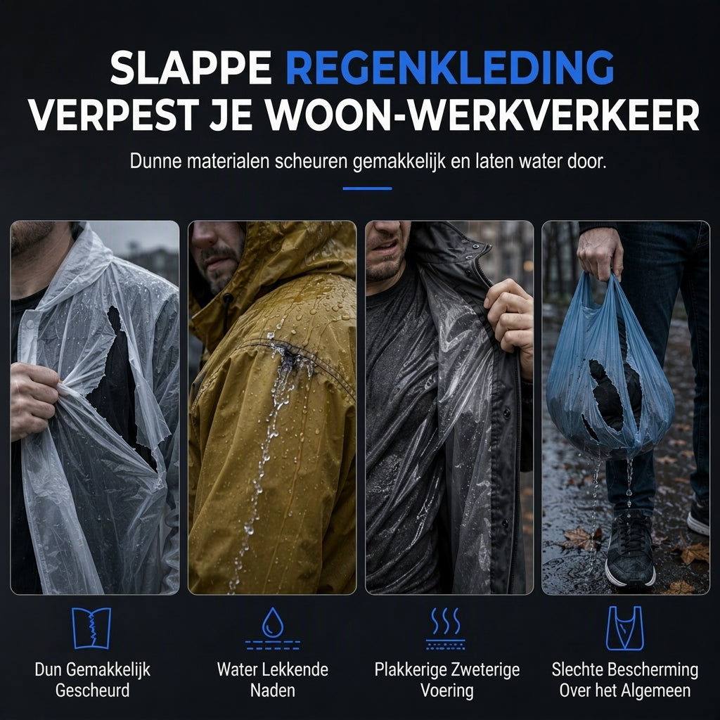 🌧️Lange EVA-regenjasponcho met capuchon