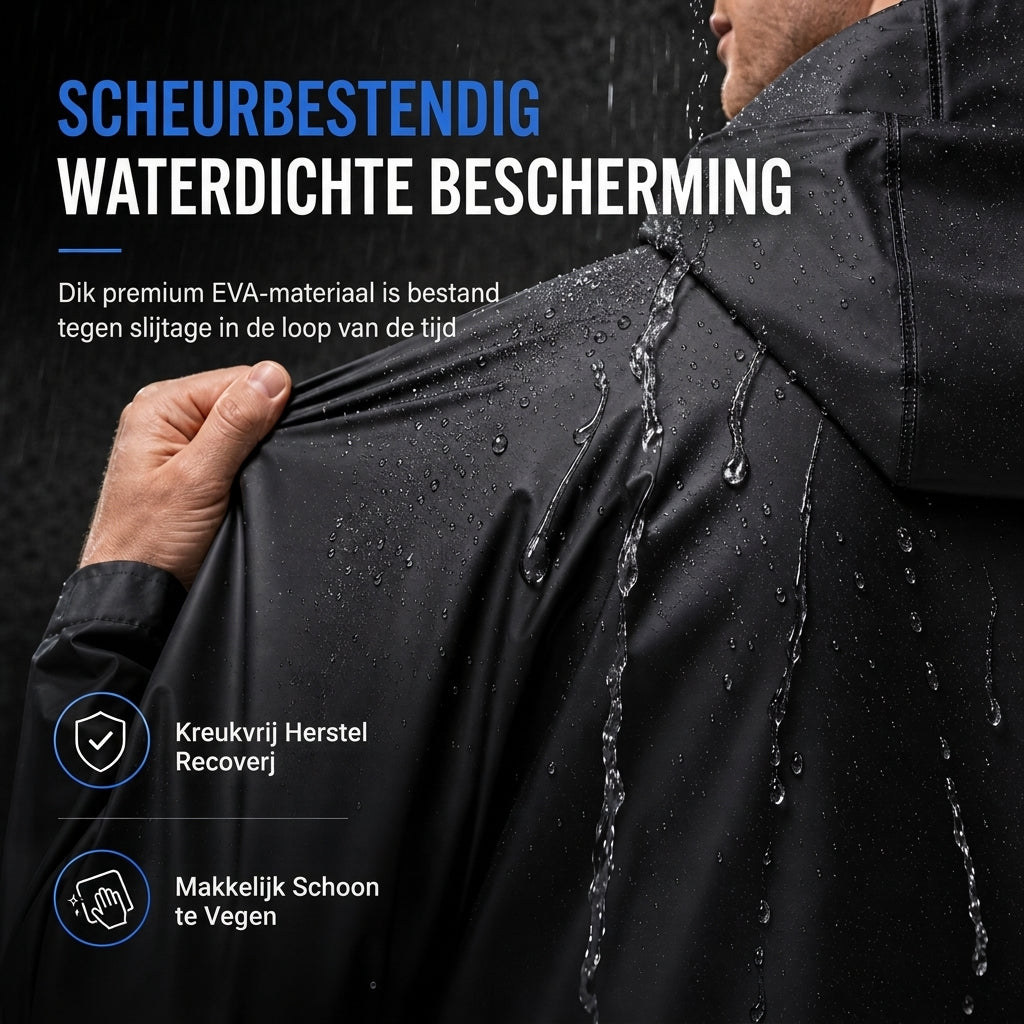 🌧️Lange EVA-regenjasponcho met capuchon