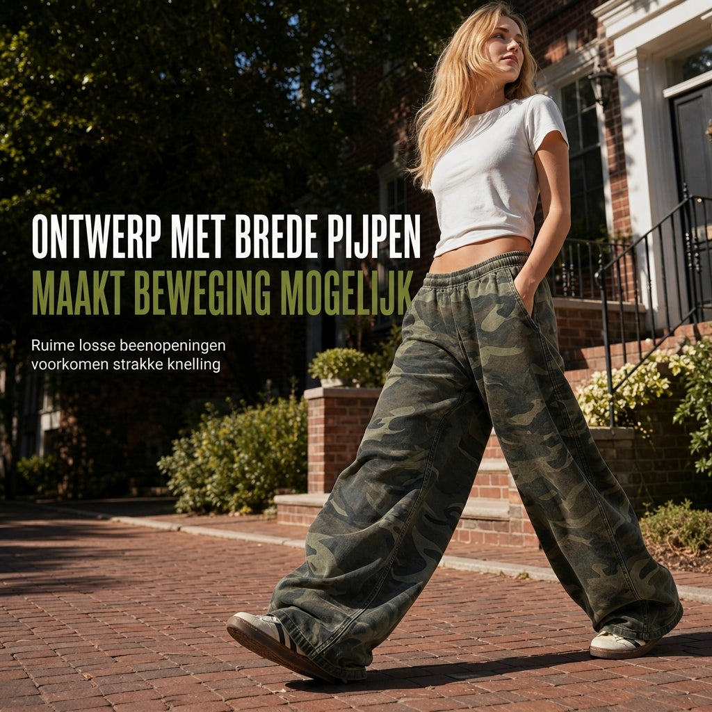 🔥 Tijdelijke Korting ✨ Oversized Camouflage Joggingbroek – Relaxed, Trendy & Ultiem Comfort 👖